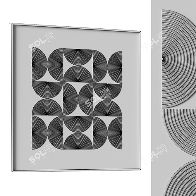 Stone Relief Wall Art Decor 3D model image 13