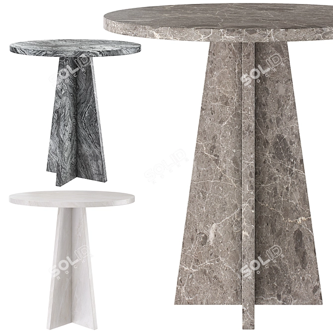 Baker Saint End Tables Collection 3D model image 4