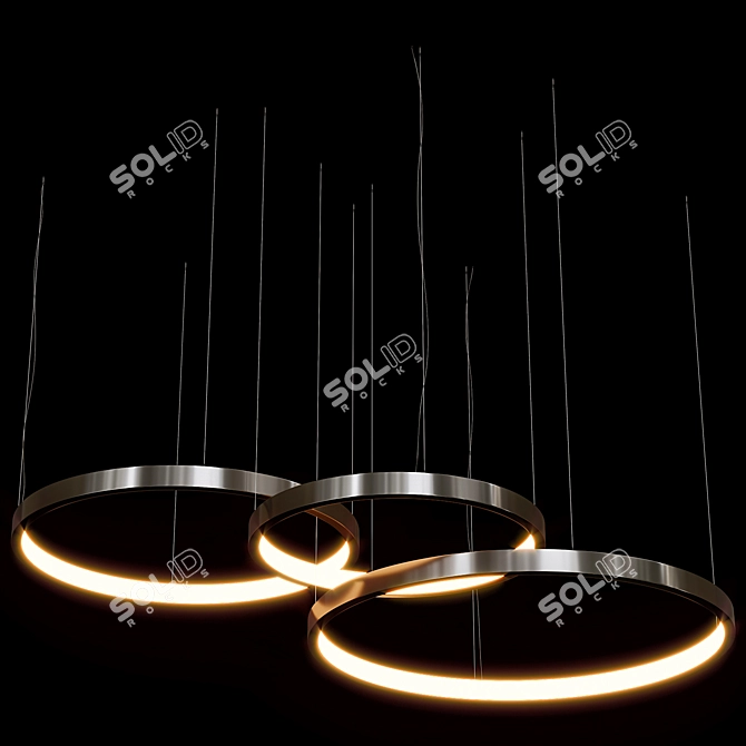 Modern Pendant Light Fixture HOOP 3D model image 4