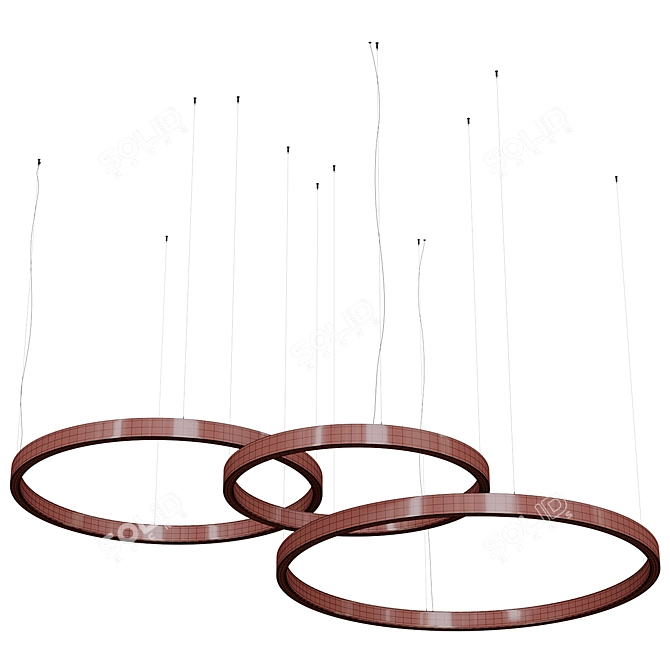 Modern Pendant Light Fixture HOOP 3D model image 7
