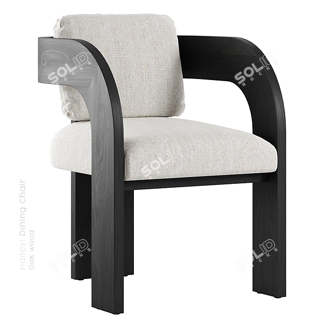 Boho Mindi Oak Dining Chair 3D model image 1