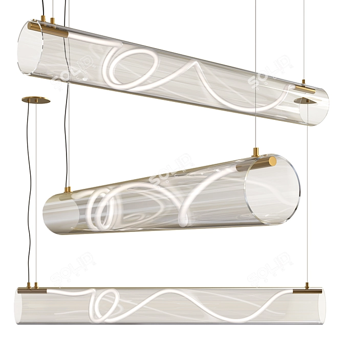  Modern Vessel Suspension Light Fixture 3D model image 1