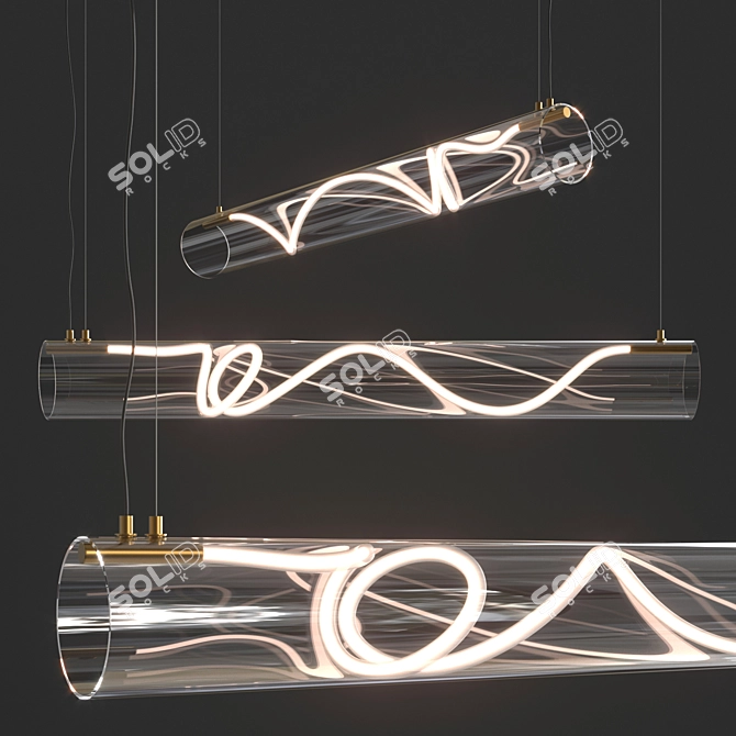  Modern Vessel Suspension Light Fixture 3D model image 2