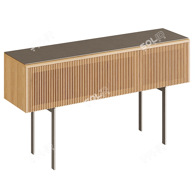 Sleek MALMO Console Table 3D model image 1