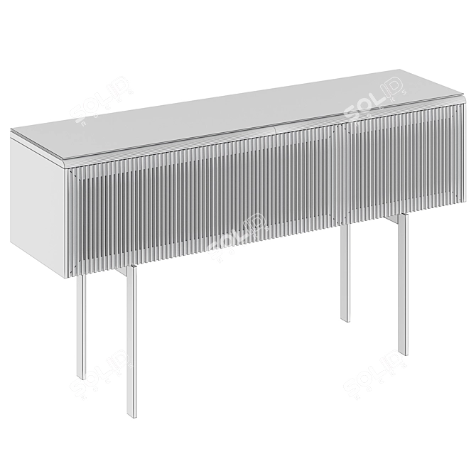 Sleek MALMO Console Table 3D model image 3