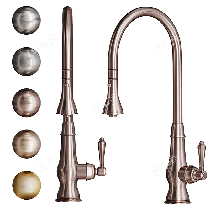 Classic Style Faucet NICOLAZZI 3420 3D model image 4