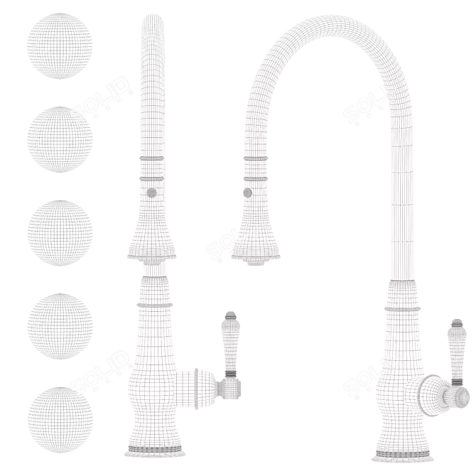 Classic Style Faucet NICOLAZZI 3420 3D model image 7