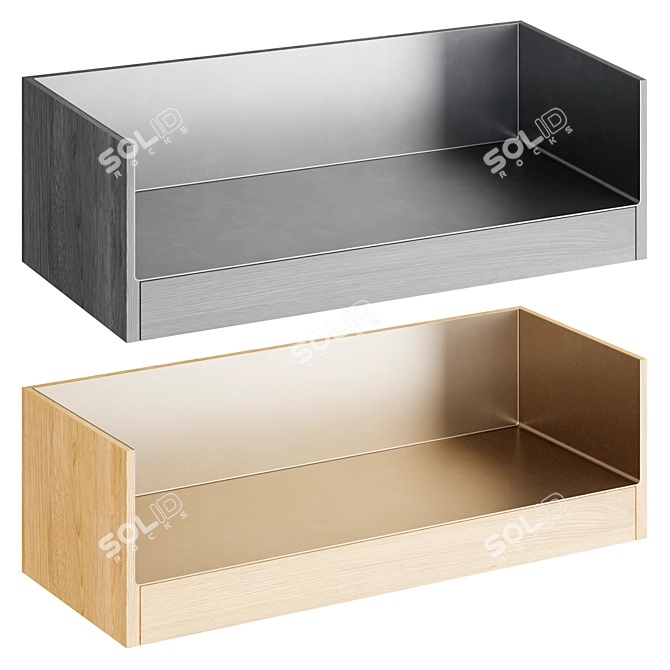 Scandinavian Style Secretaire Desk 3D model image 1