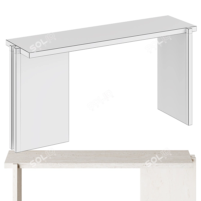 Italian Console Table CERAMICA DEL CONCA 3D model image 2