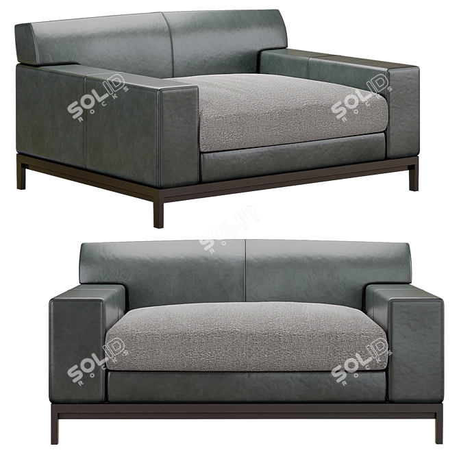 Customizable Liaigre Bouddha Sofa 3D model image 1