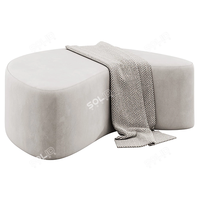 Modern Chic Carmen Accent Stool 3D model image 3