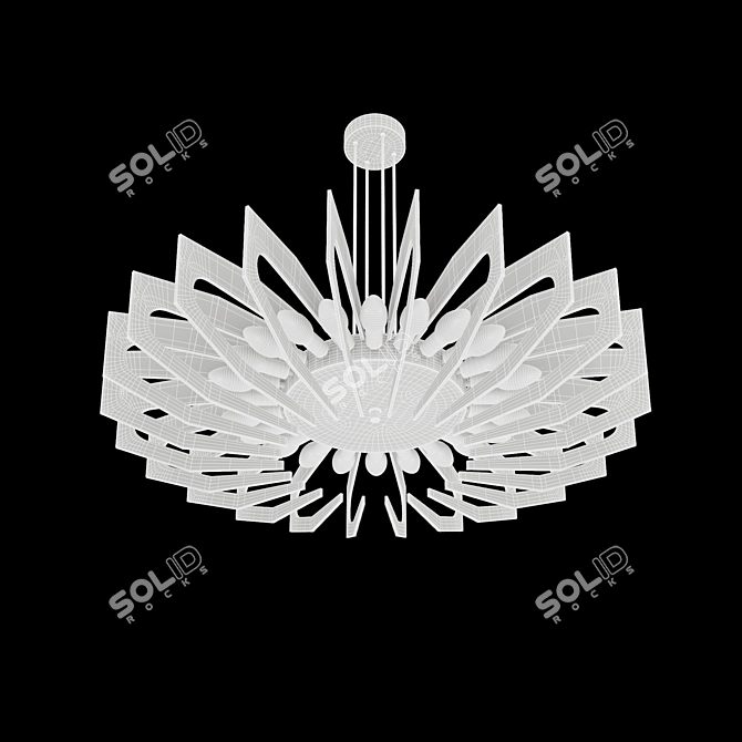  Italian Elegance Glass Table Lamp 3D model image 3