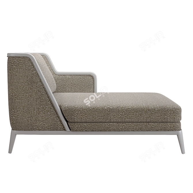 Andree Pagoda Daybed Upholstered in Wood 3D model image 2