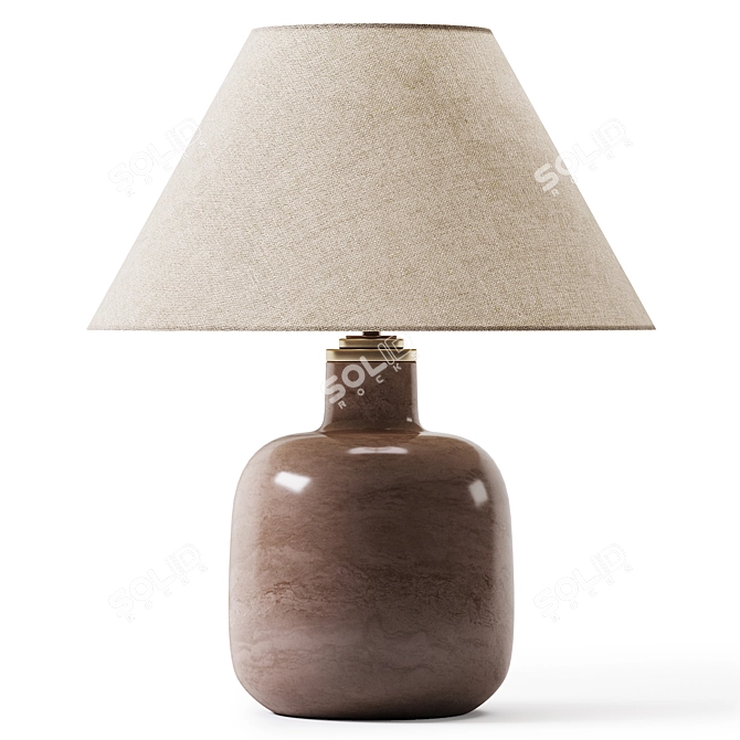 Recyclable Glass Base Lamp 3D model image 2