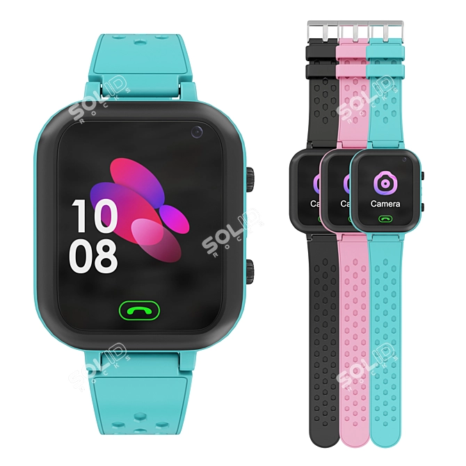 Smart Wristwatch with Russian Design 3D model image 2