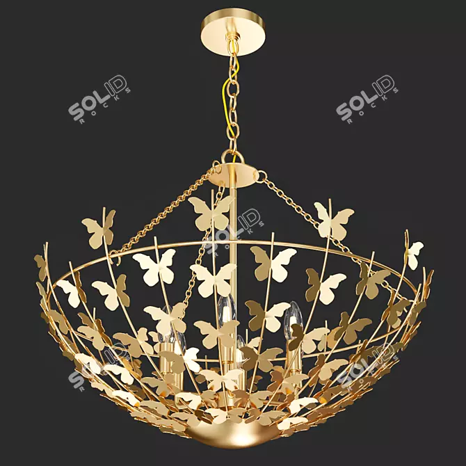 Savoy House Birch 6-Light Pendant 3D model image 3