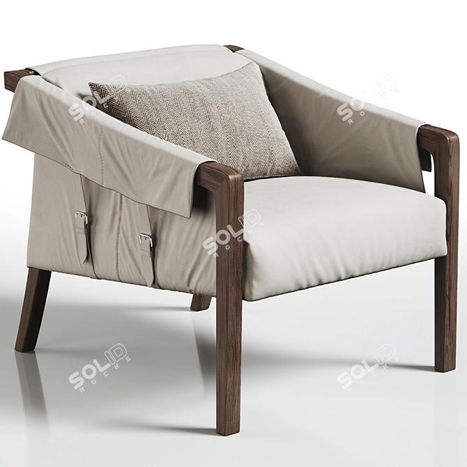 Modern Bauer Armchair 3D Model 3D model image 1