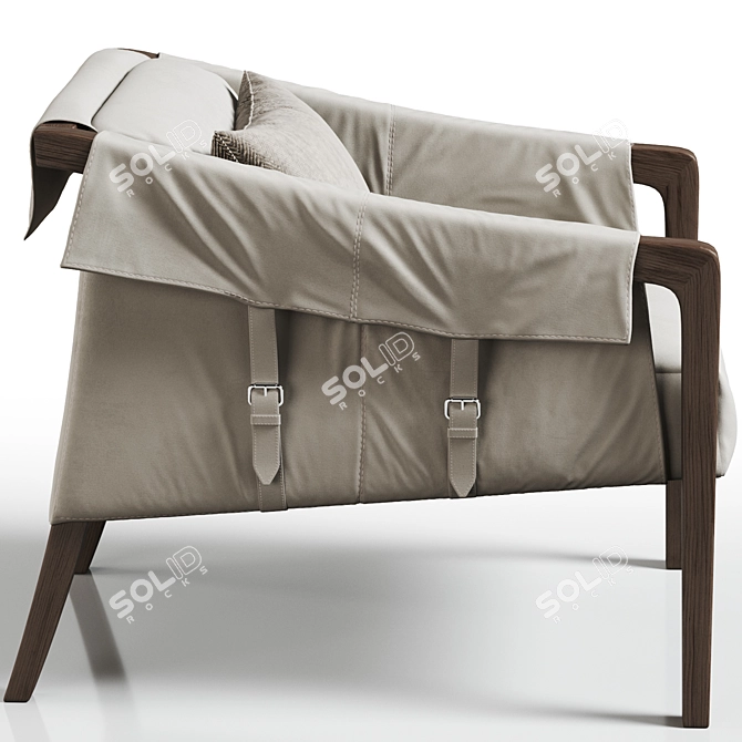 Modern Bauer Armchair 3D Model 3D model image 2