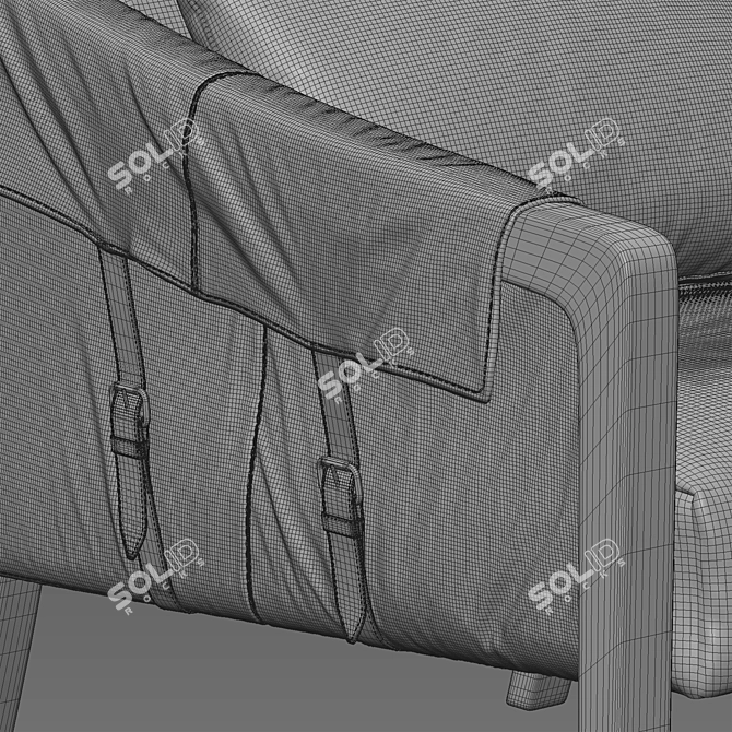 Modern Bauer Armchair 3D Model 3D model image 3
