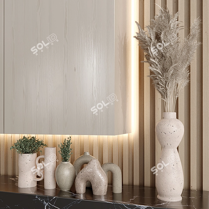 Premium TV Wall 03 Design 3D model image 4