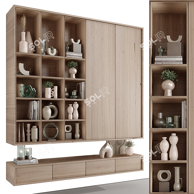 High-Quality Detailed Rack Shelf Model 3D model image 1