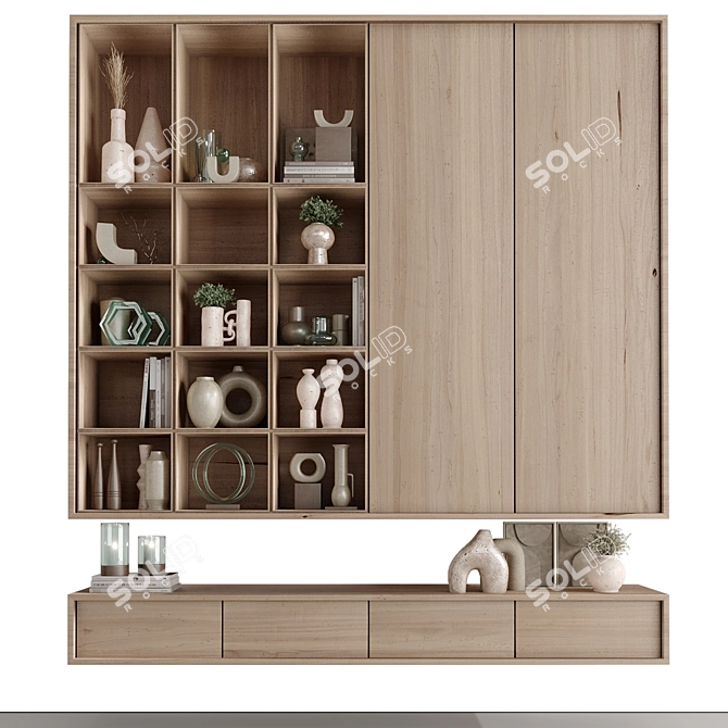 High-Quality Detailed Rack Shelf Model 3D model image 2