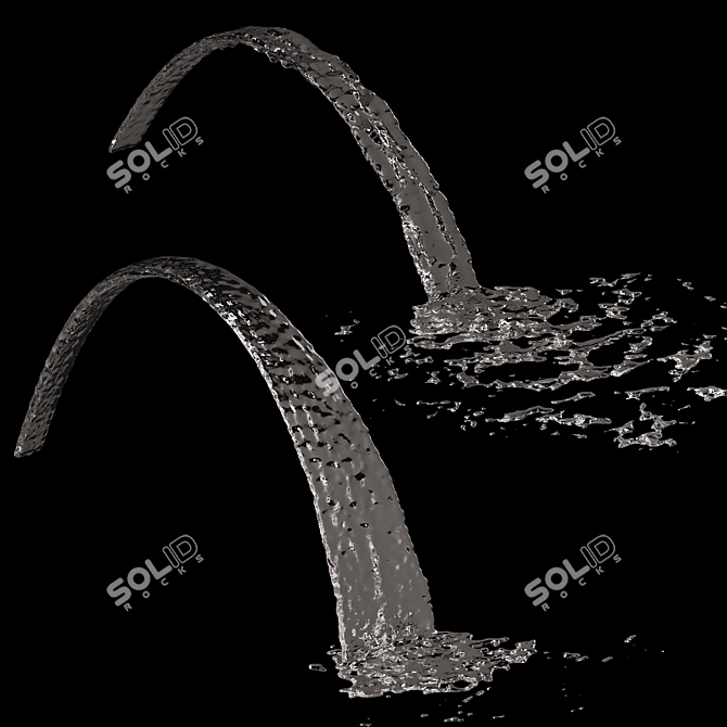 Corona 5 Water Fountain Set 3D model image 5