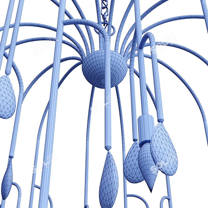 Elegant Anholt 8-Light Chandelier 3D model image 2