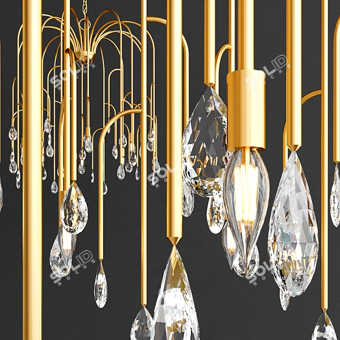 Elegant Anholt 8-Light Chandelier 3D model image 3