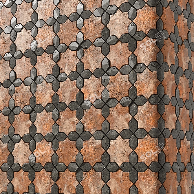 Tile Material 17: Seamless Texture Kit 3D model image 4