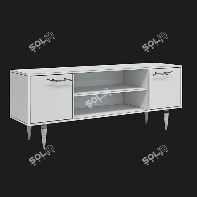 Leaves Classic Gold TV Stand 3D model image 8