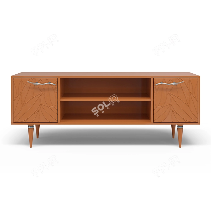 Leaves Classic Gold TV Stand 3D model image 9