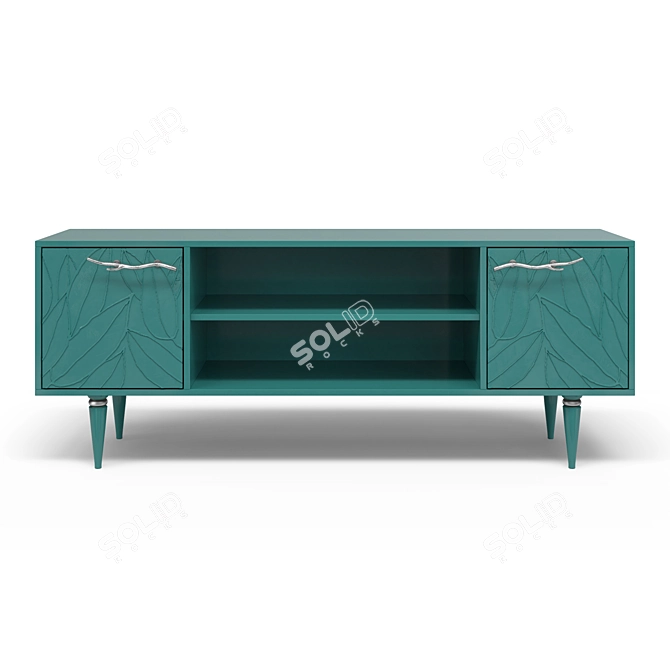 Leaves Classic Gold TV Stand 3D model image 10