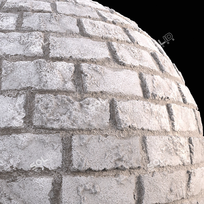 Seamless Brick Wall Texture Pack 3D model image 2