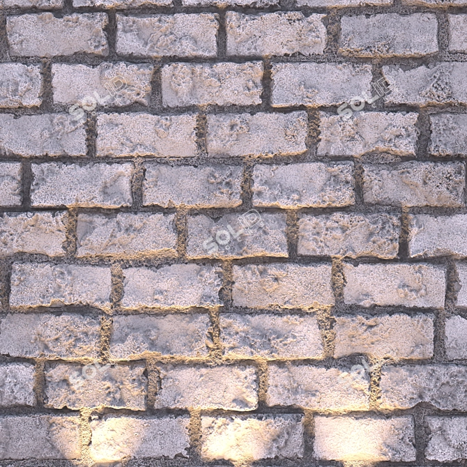 Seamless Brick Wall Texture Pack 3D model image 4