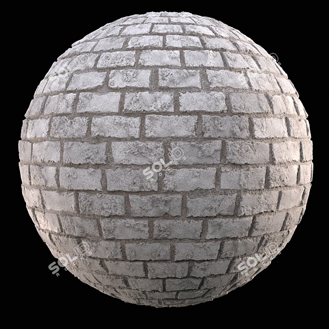 Seamless Brick Wall Texture Pack 3D model image 6