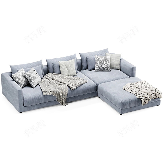 Modern Poliform Bristol Ottoman Set 3D model image 5