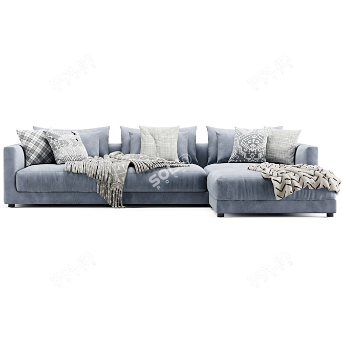 Modern Poliform Bristol Ottoman Set 3D model image 2