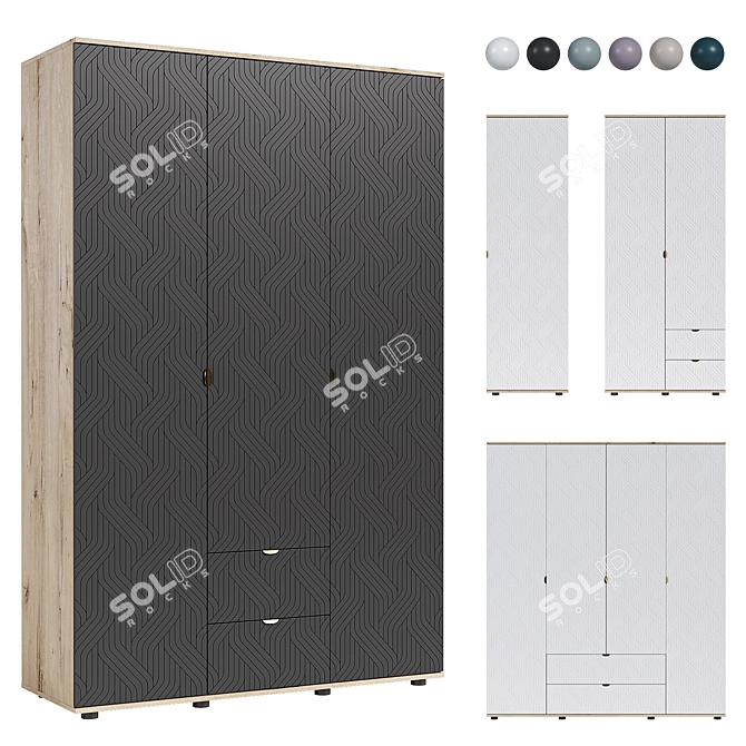 Monblan Fancy Wardrobe Set 3D model image 1