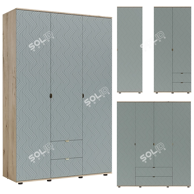 Monblan Fancy Wardrobe Set 3D model image 2