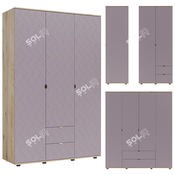 Monblan Fancy Wardrobe Set 3D model image 3