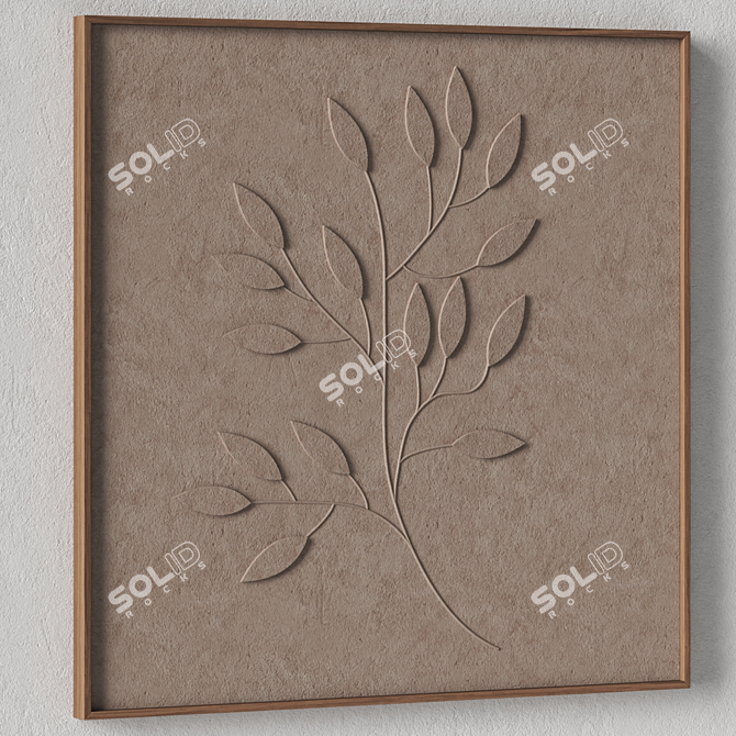 Stone Relief Wall Art 3D 3D model image 4