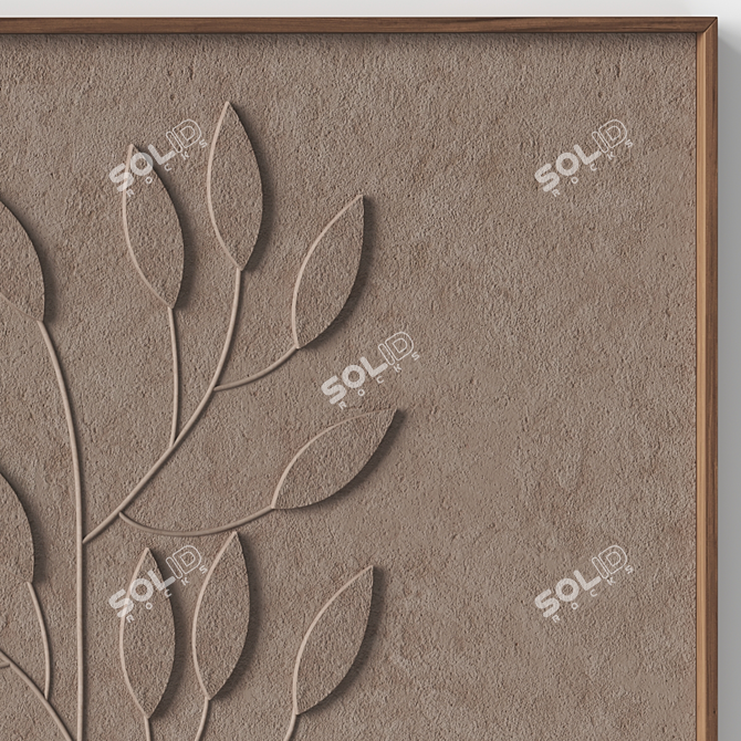 Stone Relief Wall Art 3D 3D model image 5