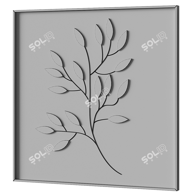 Stone Relief Wall Art 3D 3D model image 7