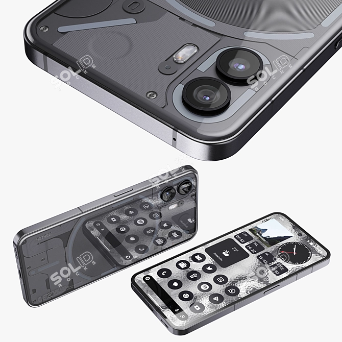 Sleek Phone 3D Model Kit 3D model image 3