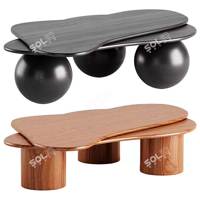 Unique Free Form Coffee Tables 3D model image 2