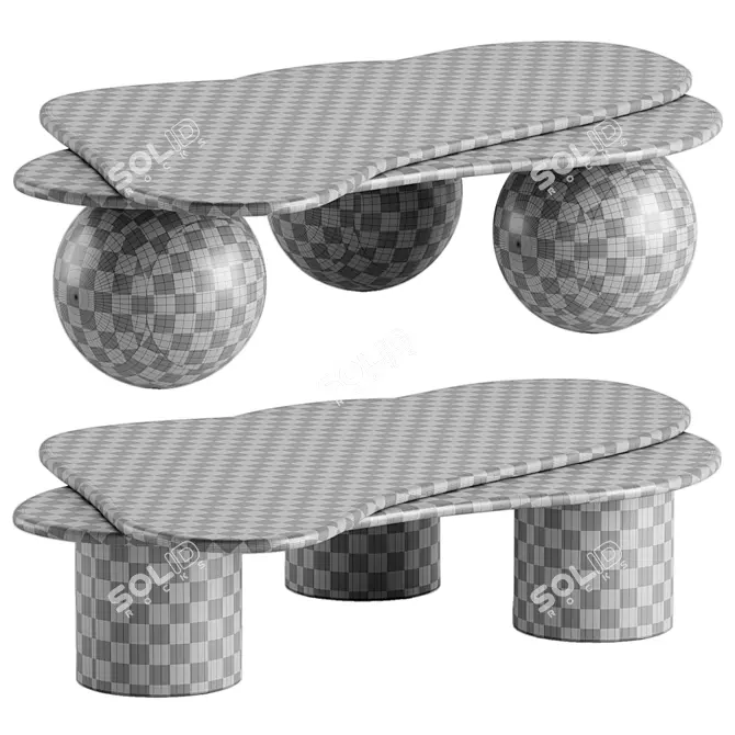 Unique Free Form Coffee Tables 3D model image 5