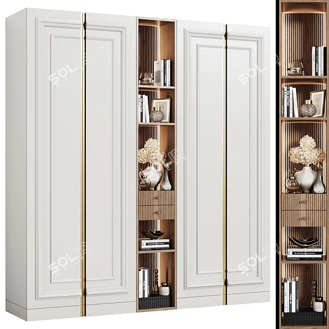 Neo-Classical Modular Cabinet 3D model image 1