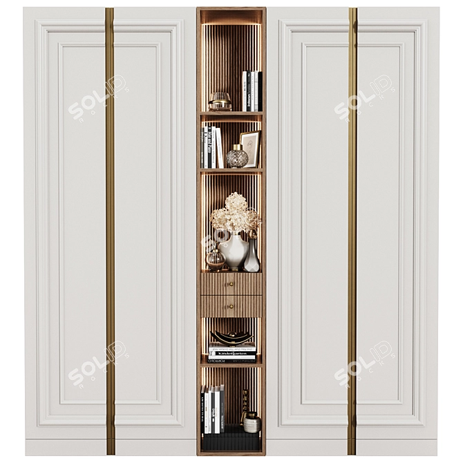 Neo-Classical Modular Cabinet 3D model image 2