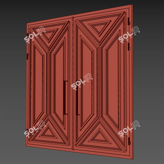 Modern Black Gate 3D Model 3D model image 5